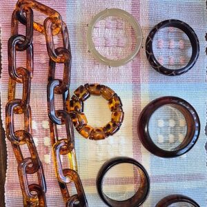 Acrylic Bracelets and Necklace